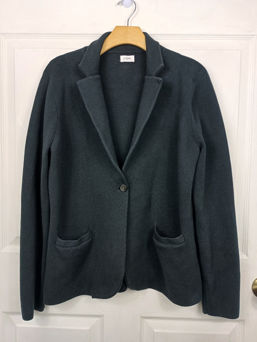 J Crew Schoolboy Sweater Blazer Womens Large Cardigan Academia Career Preppy
